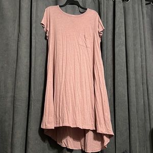 LulaRoe Carly. Hi/Low dress. Rose colored. Large.